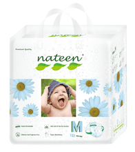 Load image into Gallery viewer, baby wipes nateen canada premium diapers biodegradable sustainable eco-living ecofriendly Quebec size medium 18
