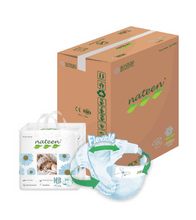 Load image into Gallery viewer, nateen diapers biodegradable eco living ecofriendly newborn manitoba quebec alberta extremely soft bulk save size 1 size 2
