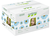 Load image into Gallery viewer, babywipes nateen canada premium diapers biodegradable sustainable ecoliving ecofriendly toronto vancouver size small
