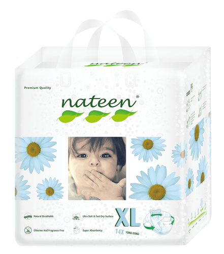 babywipes nateen canada premium diapers biodegradable sustainable ecoliving ecofriendly toronto vancouver montreal size XL